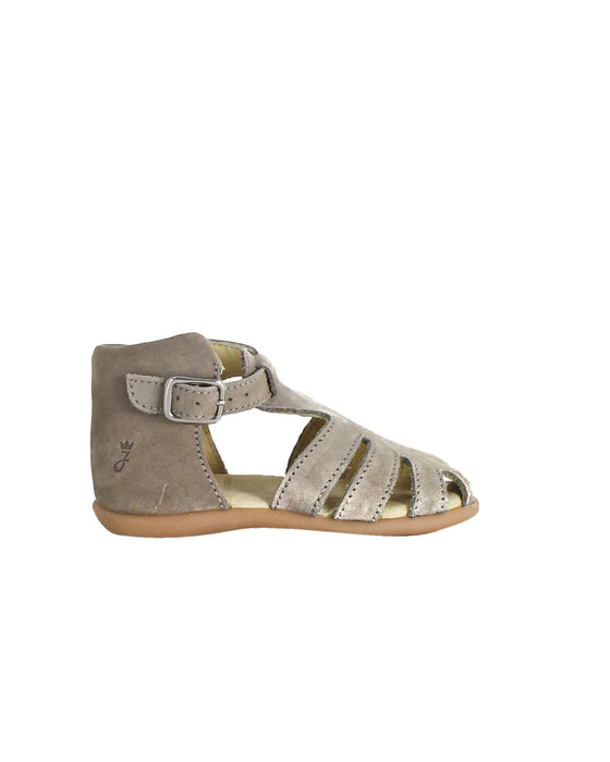 A Grey Sandals from Jacadi in size 12-18M for neutral. (Back View)