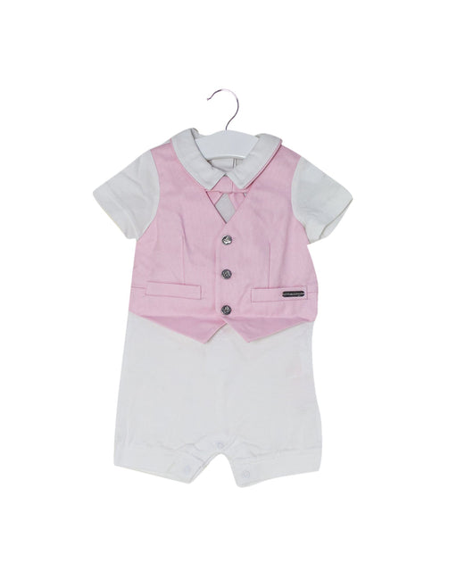 A Pink Short Sleeve Rompers from Nicholas & Bears in size 6-12M for boy. (Front View)