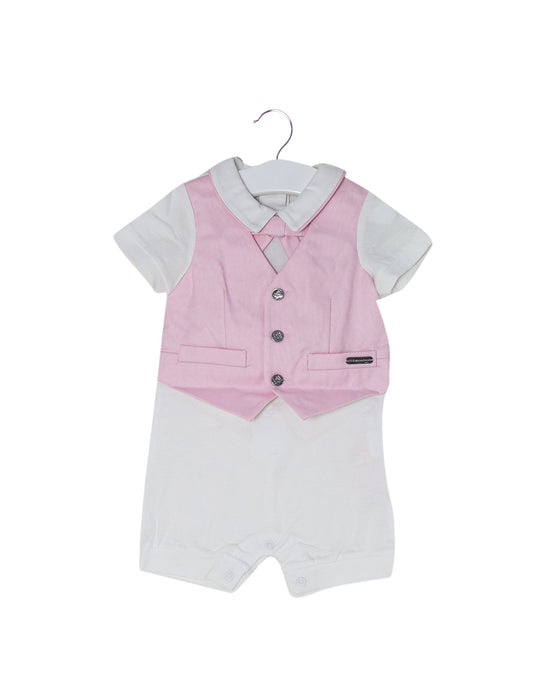 A Pink Short Sleeve Rompers from Nicholas & Bears in size 6-12M for boy. (Front View)