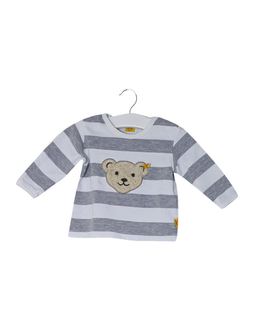 A Grey Long Sleeve Tops from Steiff in size 0-3M for boy. (Front View)