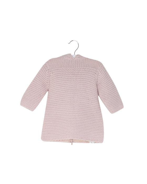 A Pink Sweater Dresses from Bonpoint in size 3-6M for girl. (Front View)