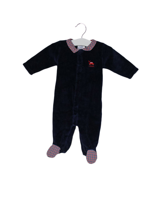 A Navy Onesies from Jacadi in size 0-3M for boy. (Front View)