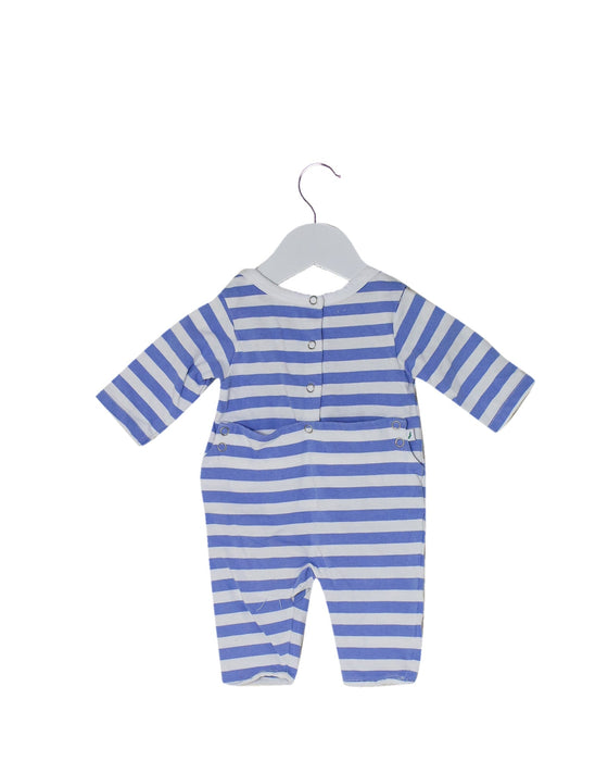 A Blue Long Sleeve Jumpsuits from Jacadi in size 0-3M for boy. (Back View)