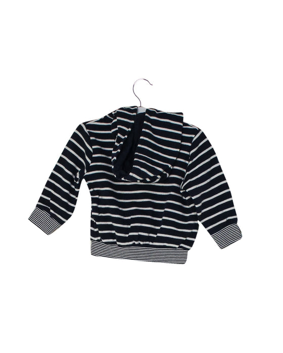 A Navy Zippered Sweatshirts from Petit Bateau in size 3-6M for boy. (Back View)