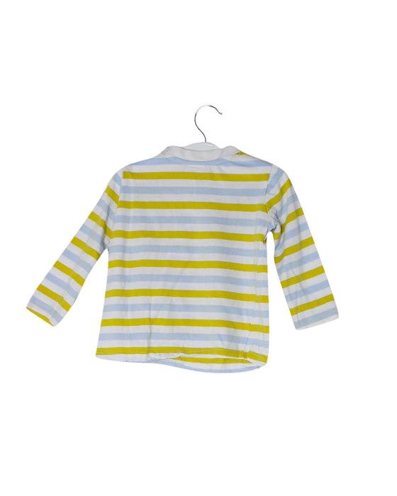 A Yellow Long Sleeve Tops from Seed in size 6-12M for boy. (Back View)