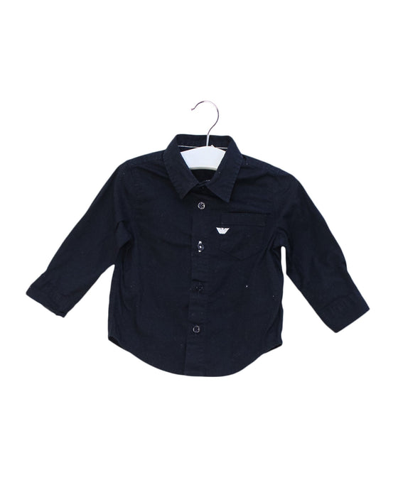 A Black Shirts from Armani in size 3-6M for boy. (Front View)