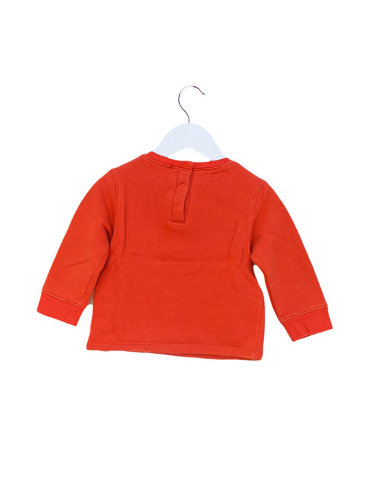 A Orange Crewneck Sweatshirts from La Compagnie des Petits in size 12-18M for girl. (Back View)