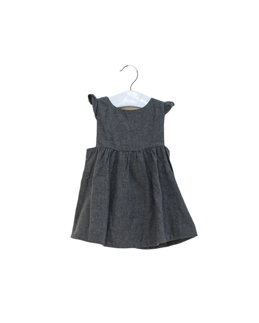 A Grey Sleeveless Dresses from Jacadi in size 3-6M for girl. (Front View)