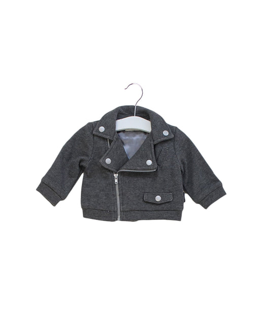 A Grey Lightweight Jackets from Mides in size 3-6M for boy. (Front View)
