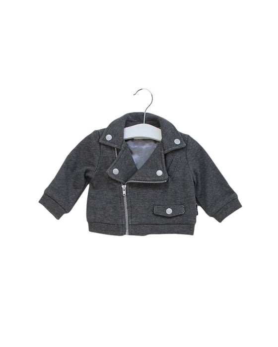 A Grey Lightweight Jackets from Mides in size 3-6M for boy. (Front View)