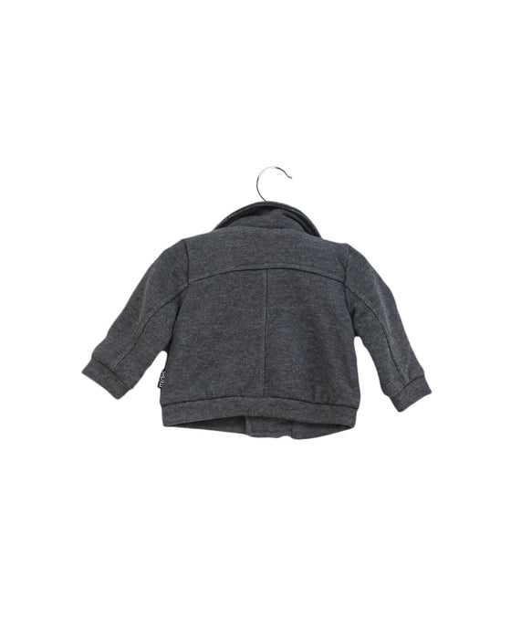 A Grey Lightweight Jackets from Mides in size 3-6M for boy. (Back View)