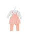 A Pink Long Sleeve Jumpsuits from Momonittu in size 0-3M for girl. (Back View)