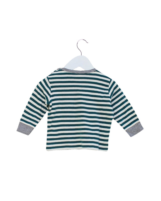 A Green Long Sleeve Tops from Petit Bateau in size 3-6M for boy. (Back View)