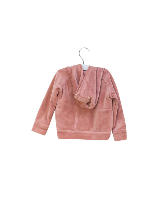 A Pink Zippered Sweatshirts from The Bonnie Mob in size 12-18M for girl. (Back View)