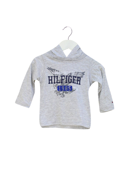 A Grey Long Sleeve Tops from Tommy Hilfiger in size 3-6M for boy. (Front View)