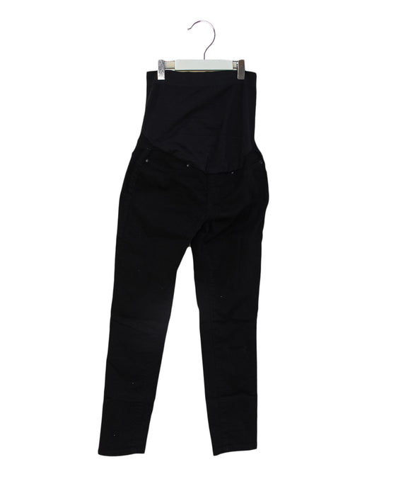 A Black Casual Pants from Seraphine in size XS for maternity. (Front View)
