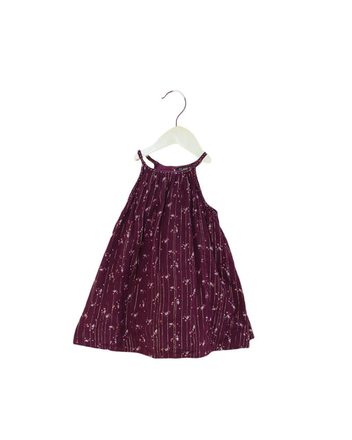 A Purple Sleeveless Dresses from Velveteen in size 12-18M for girl. (Front View)