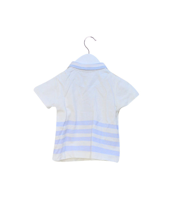 A White Short Sleeve Polos from Tutto Piccolo in size 3-6M for boy. (Back View)