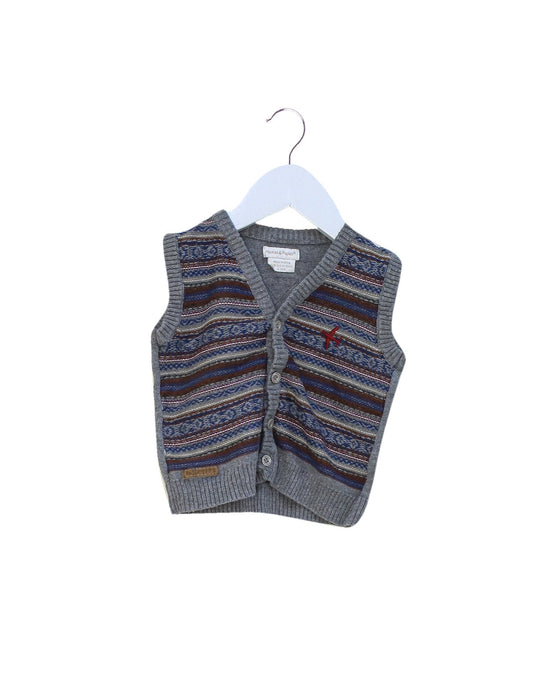 A Grey Sweater Vests from Mamas & Papas in size 6-12M for boy. (Front View)