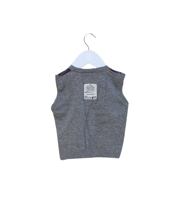 A Grey Sweater Vests from Mamas & Papas in size 6-12M for boy. (Back View)