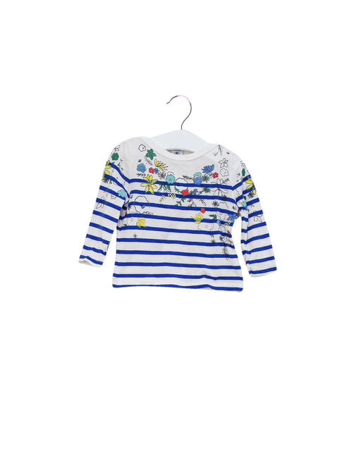 A White Long Sleeve Tops from Petit Bateau in size 6-12M for girl. (Front View)