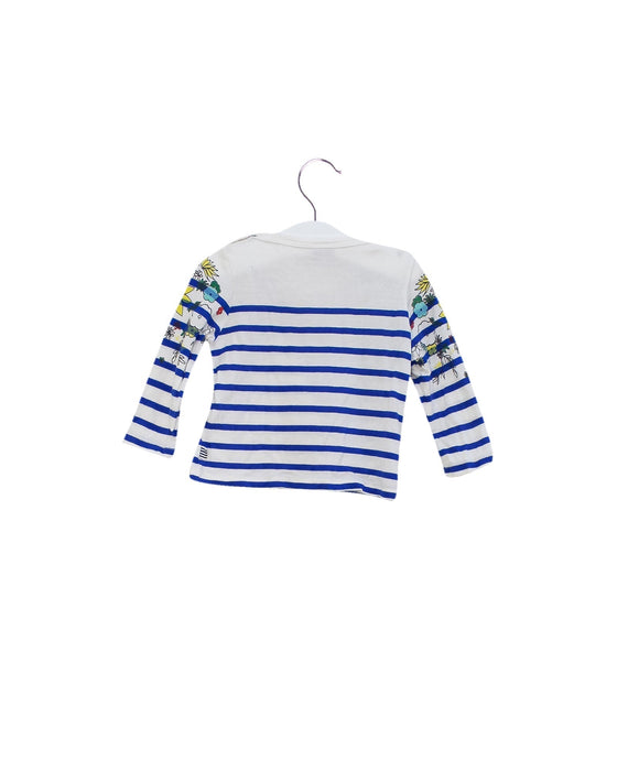 A White Long Sleeve Tops from Petit Bateau in size 6-12M for girl. (Back View)
