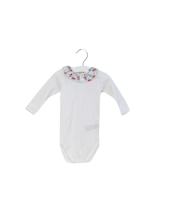 A White Bodysuits from Bonpoint in size 6-12M for girl. (Front View)