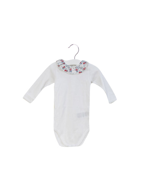 A White Bodysuits from Bonpoint in size 6-12M for girl. (Front View)