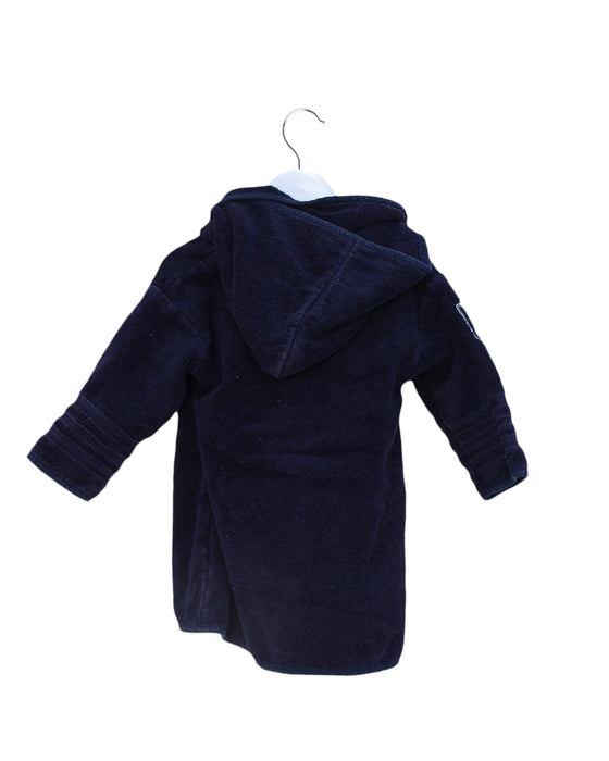 A Navy Bathrobes from Jacadi in size 12-18M for girl. (Back View)