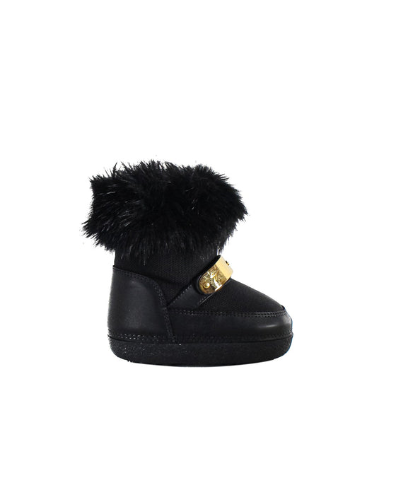 A Black Winter Boots from Giuseppe Zanotti in size 3T for girl. (Back View)