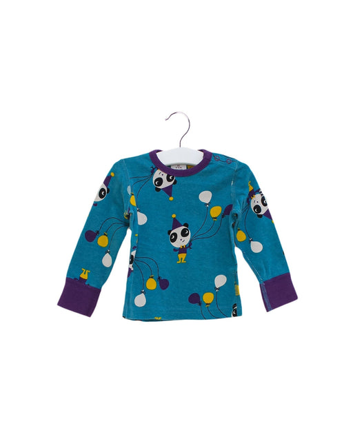 A Teal Long Sleeve Tops from Polarn O. Pyret in size 6-12M for girl. (Front View)
