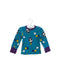 A Teal Long Sleeve Tops from Polarn O. Pyret in size 6-12M for girl. (Front View)