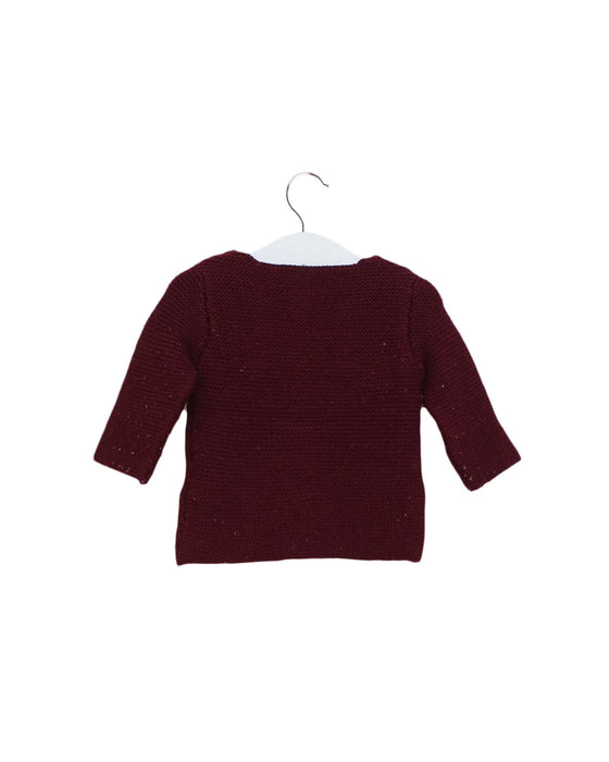 A Red Knit Sweaters from Louis Louise in size 6-12M for girl. (Back View)