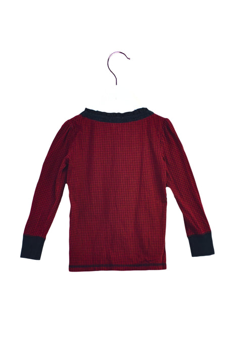 A Red Long Sleeve Tops from Ralph Lauren in size 5T for girl. (Back View)