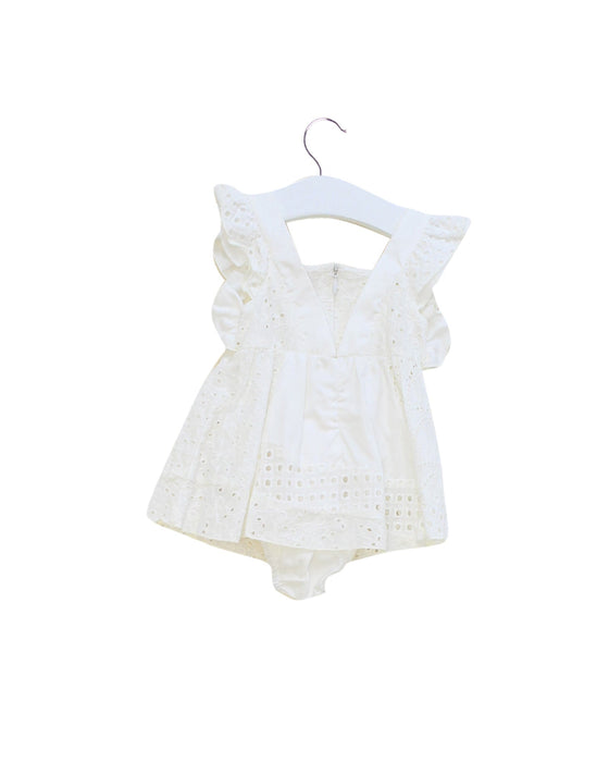 A White Sleeveless Bodysuits from Nicholas & Bears in size 3-6M for girl. (Back View)