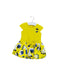 A Yellow Short Sleeve Dresses from Catimini in size 3-6M for girl. (Front View)
