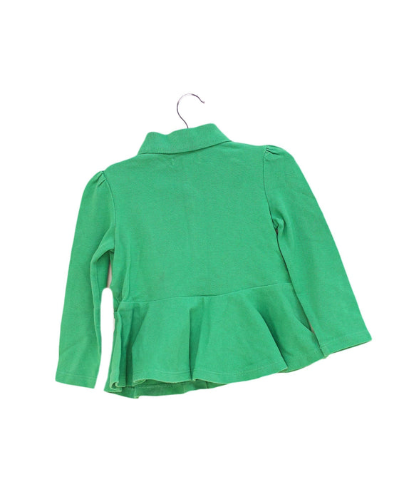 A Green Long Sleeve Polos from Ralph Lauren in size 12-18M for girl. (Back View)