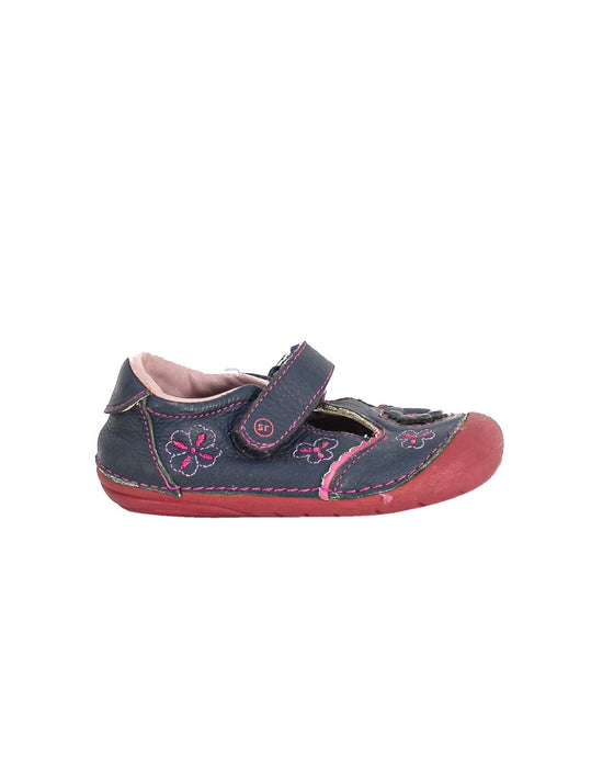 A Navy Flats from Start-Rite in size 12-18M for girl. (Back View)