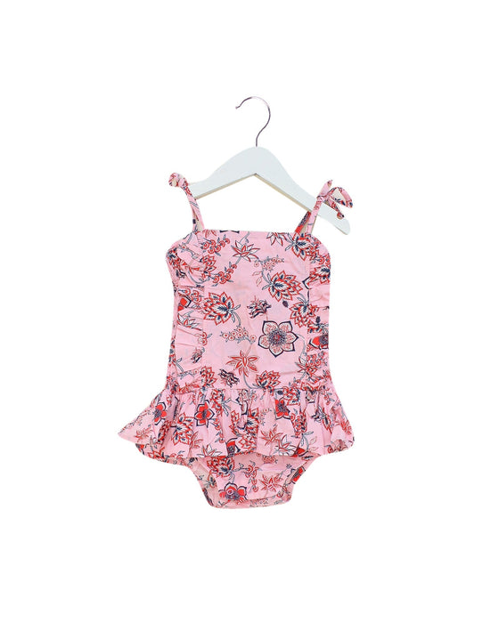 A Pink Sleeveless Rompers from Seed in size 18-24M for girl. (Front View)