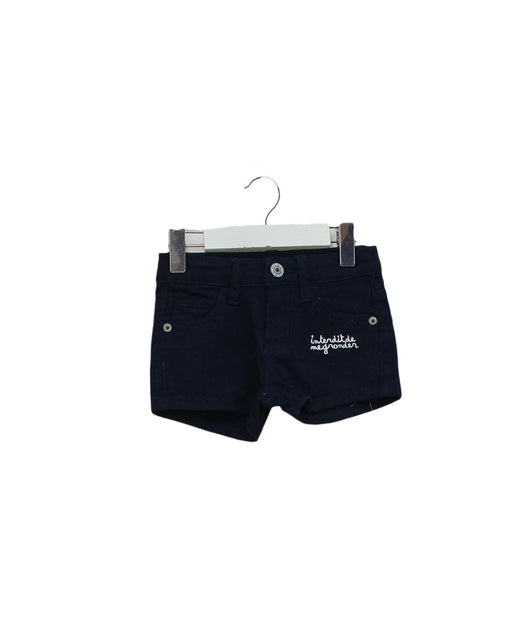 A Navy Shorts from Interdit de me Gronder in size 12-18M for girl. (Front View)