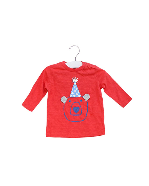A Red Long Sleeve Tops from Seed in size 0-3M for boy. (Front View)