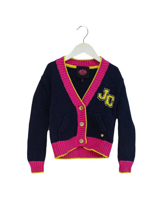 A Navy Cardigans from Juicy Couture in size 4T for girl. (Front View)