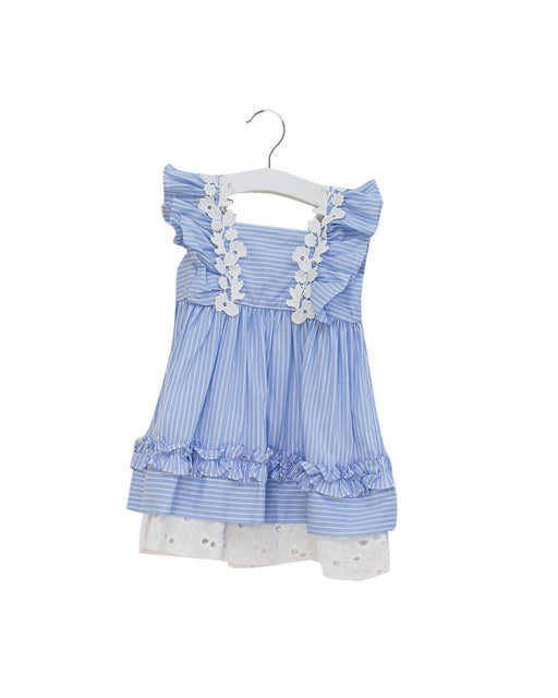 A Blue Sleeveless Dresses from Nicholas & Bears in size 6-12M for girl. (Front View)