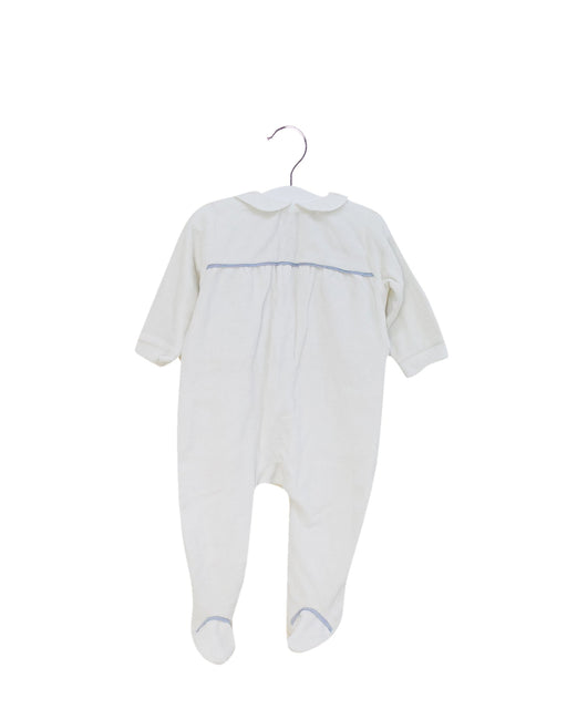 A White Onesies from Acanthe in size 0-3M for neutral. (Front View)