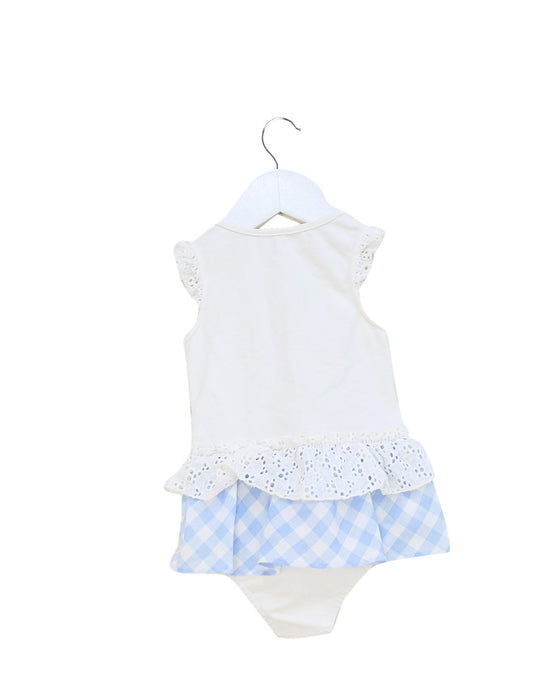 A Blue Sleeveless Bodysuits from Nicholas & Bears in size 3-6M for girl. (Back View)
