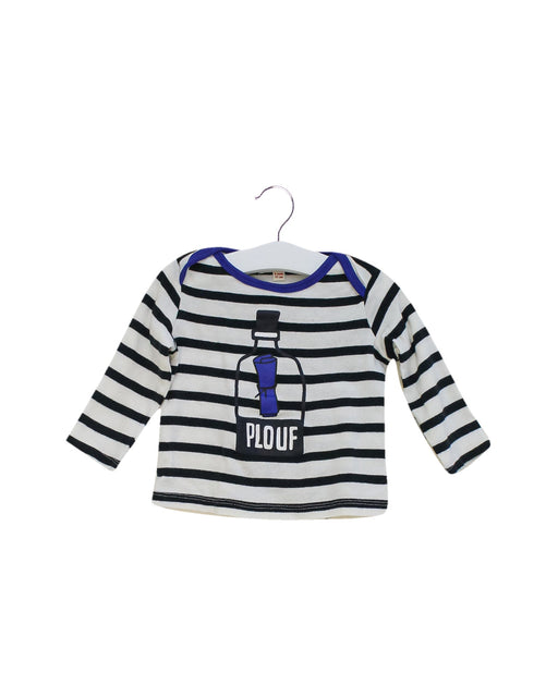 A Black Long Sleeve Tops from DPAM in size 6-12M for boy. (Front View)