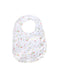 A White Bibs from The Little White Company in size O/S for girl. (Front View)