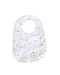 A White Bibs from The Little White Company in size O/S for girl. (Front View)