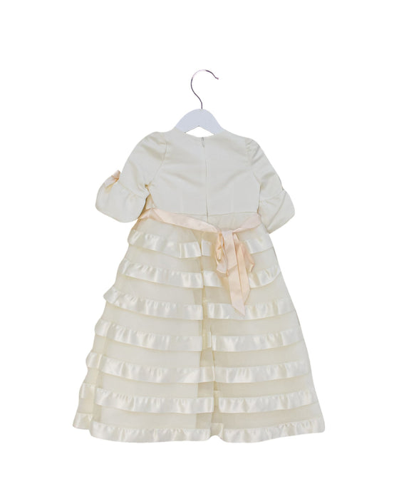 A Ivory Long Sleeve Dresses from Nicholas & Bears in size 12-18M for girl. (Back View)