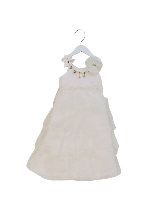 A Ivory Sleeveless Dresses from Nicholas & Bears in size 12-18M for girl. (Front View)